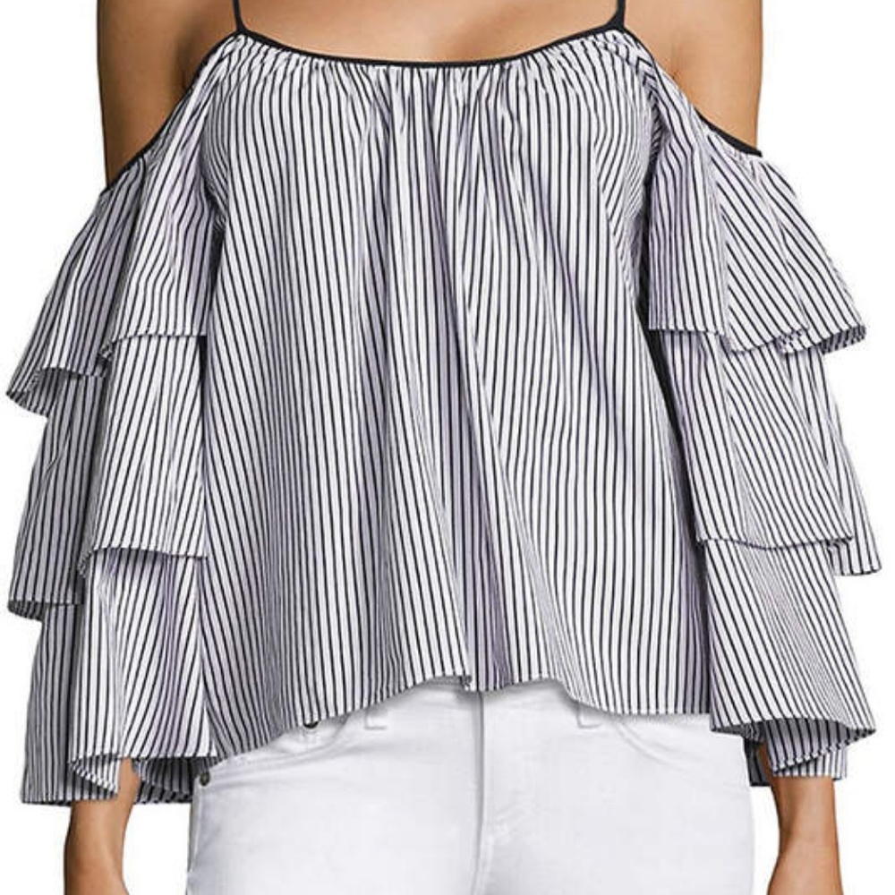 Parker Womens Size XS Marielle Poplin Striped
